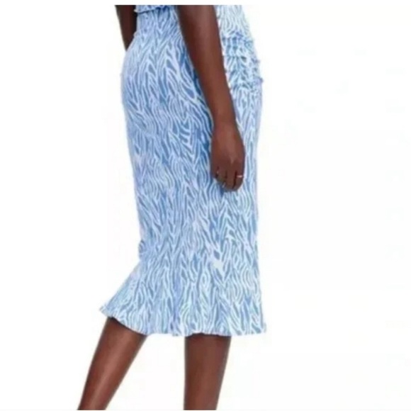 Diane Von Furstenberg Sea Twig Midi Mermaid Bottom Knit Skirt Sz M NWT - Picture 3 of 7